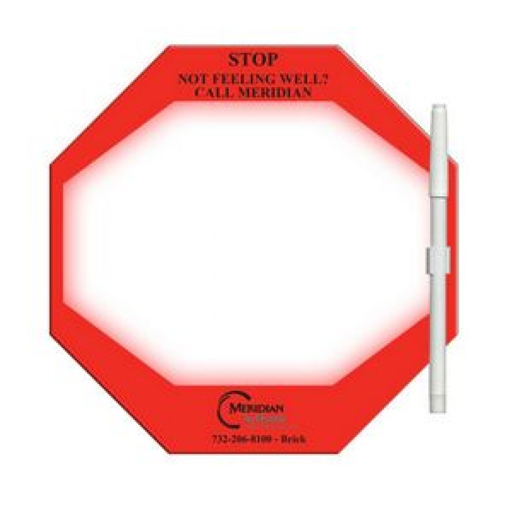 Stop Sign Digital Memo Board with Logo