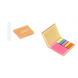 Eco-Recycled Memo Case w/ Sticky Notes & Flags with Logo