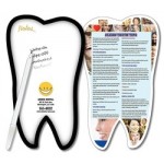 Health Mini Memo Board Shape - 4.9375"x8.5" Laminated - Tooth - 14 Point Logo Printed