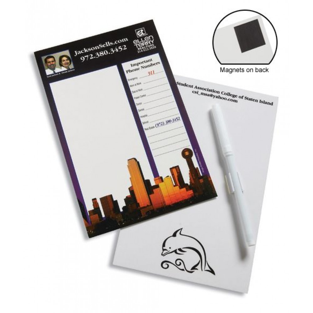 Custom Magnetic Memo Board (5.5"x8.5" Rectangle) Custom Imprinted Custom Magnetic Memo Board (5.5"x8.5" Rectangle) Custom Imprinted