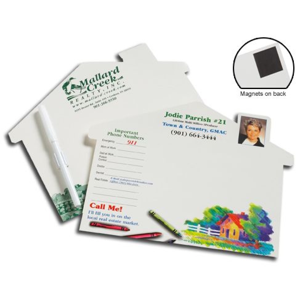 Custom Imprinted Custom Magnetic Memo Board (8.5"X11" House) Custom Imprinted Custom Magnetic Memo Board (8.5"X11" House)