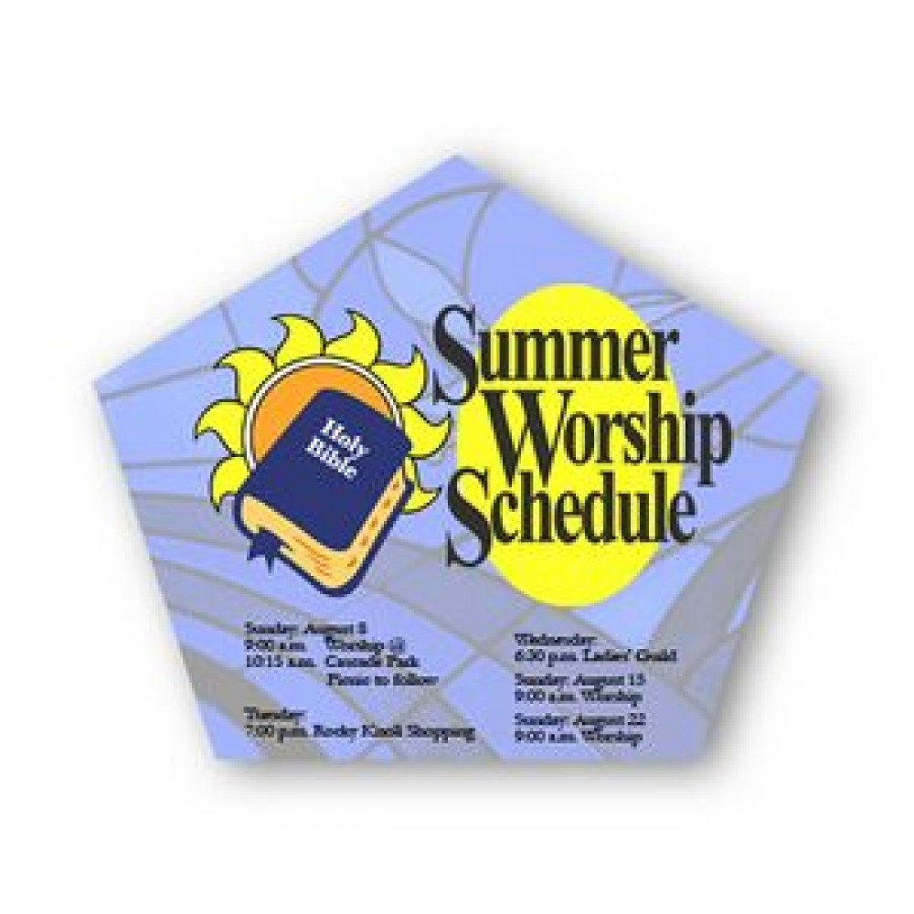 Church Shape Stock Vinyl Magnet - 30mil Logo Printed Church Shape Stock Vinyl Magnet - 30mil Logo Printed