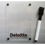 Logo Printed Clear Acrylic Dry Erase Magnetic Memo Board