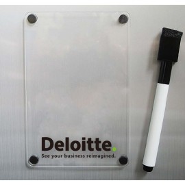 Logo Printed Clear Acrylic Dry Erase Magnetic Memo Board Logo Printed Clear Acrylic Dry Erase Magnetic Memo Board