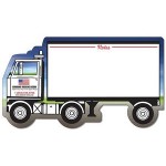 Mini Laminated Semi Truck/Tractor Trailer Shaped Memo Board Logo Printed
