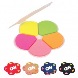 Flower Shape 5-Color Sticky Note Set with Logo  Flower Shape 5-Color Sticky Note Set with Logo