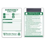 Erasable Emergency / Storm Preparation Call List - Plastic Sign with Logo