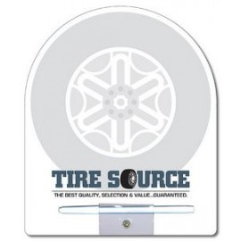 Logo Branded Memo Board - 8.5"x10.125" Laminated Shaped (Round Top) - 14 Point  Logo Branded Memo Board - 8.5"x10.125" Laminated Shaped (Round Top) - 14 Point