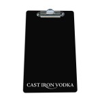 Logo Printed 5" x 10" Black Acrylic Check/Menu Holder w/Clip