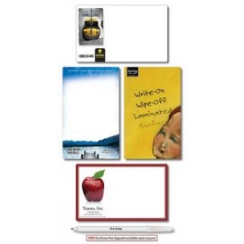 Logo Branded Extra-Thick Laminated Mini Memo Board - 5.25x8.5 - 24 pt.