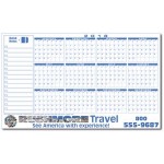 Premium Plastic Write-on/ Wipe-off Year-at-a-Glance Calendar (Horizontal) with Logo