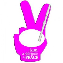 Peace Sign Digital Memo Board with Logo