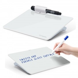 Desktop Glass Whiteboard with Logo