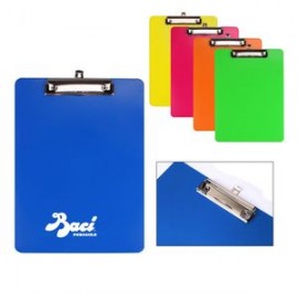 Memo Size Plastic Clipboard with Metal Clip Custom Imprinted