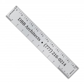 Custom 6" Aluminum Ruler with Architect or Engineer Scales