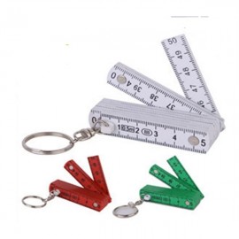 Promotional Portable Folding Ruler+Key Chain