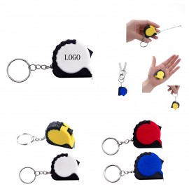 Metric and Imperial Tape Measure Mini Keychain with Logo