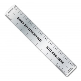 6" Stainless Steel Ruler with Architect & Engineer Scales with Logo
