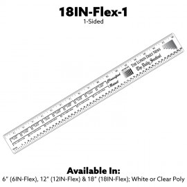 Personalized 1-Sided 18" Flexible Poly Ruler  Personalized 1-Sided 18" Flexible Poly Ruler