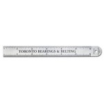 Promotional Stainless Steel Ruler (6.75"x.75") w/32nds & 64ths/Decimal Equivalent Back