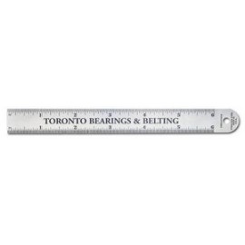 Promotional Stainless Steel Ruler (6.75"x.75") w/32nds & 64ths/Decimal Equivalent Back  Promotional Stainless Steel Ruler (6.75"x.75") w/32nds & 64ths/Decimal Equivalent Back