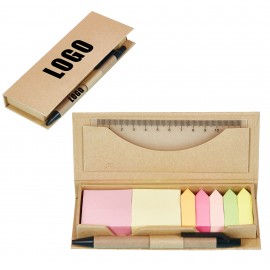 Customizes Long Box Sticky Note Set With Ruler and Pen
