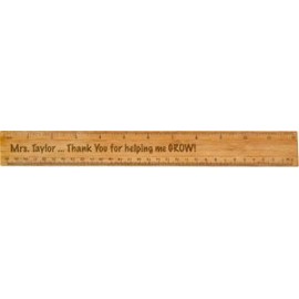 12" - Wood Ruler - Bamboo with Logo