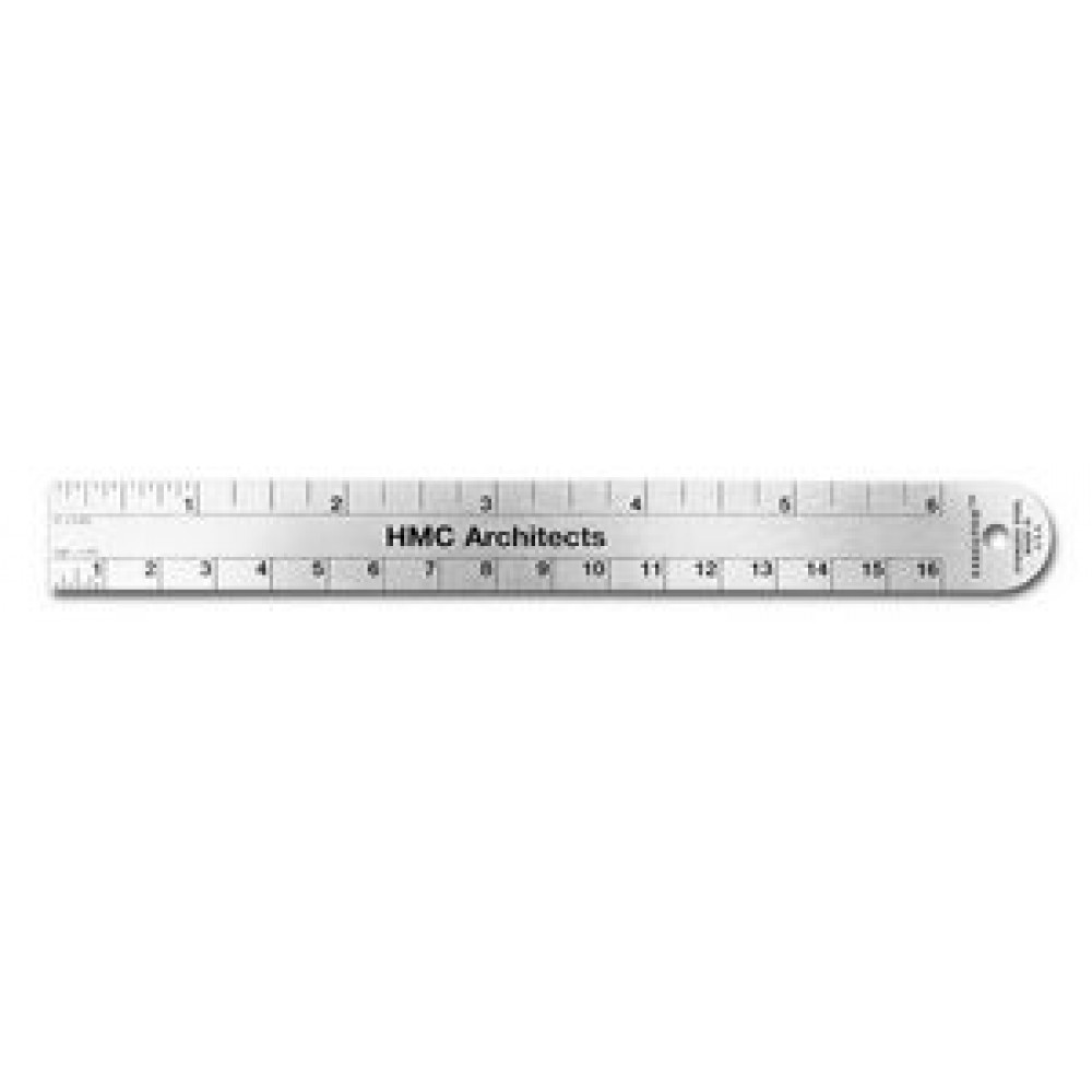 Customizes 2 Sided Stainless Steel Architectural Ruler (6.25"x.468")