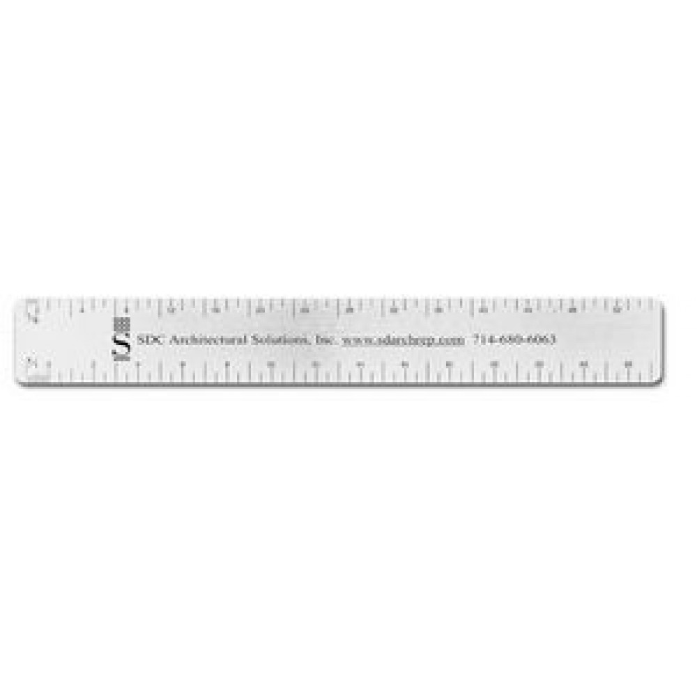 Customizes 1 Sided Stainless Steel Architectural Ruler (7.25"x1.125")