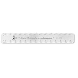 Customizes 1 Sided Stainless Steel Architectural Ruler (7.25"x1.125")