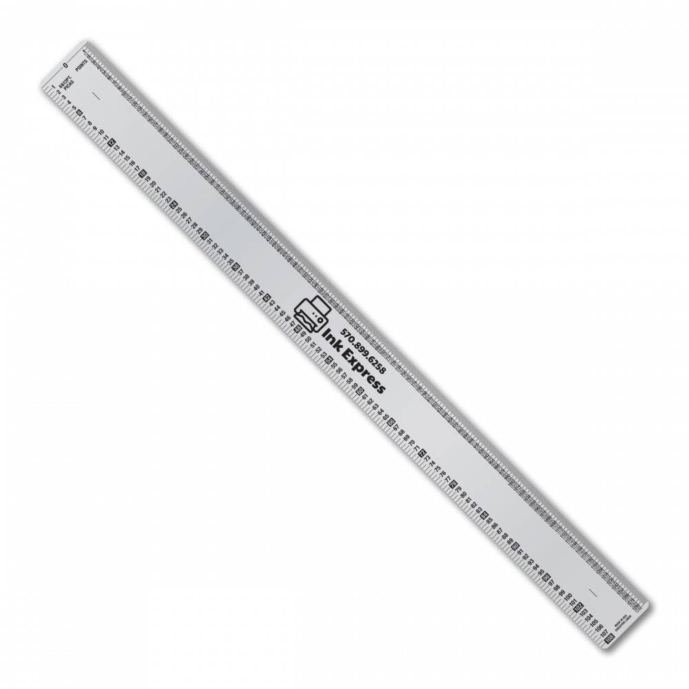 Promotional 18" Metalphoto Aluminum Printing & Publishing Ruler