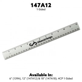 Personalized 1-Sided 12" Aluminum Ruler