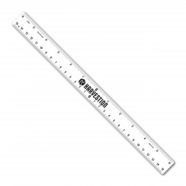 12" Flexible PVC Ruler with Center Finding Scales with Logo