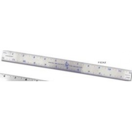 Promotional 1 Sided 12" Stainless Steel Ruler (12"x1")