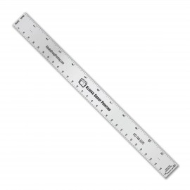 Promotional 12" Stainless Steel Ruler with Printing & Publishing Scales