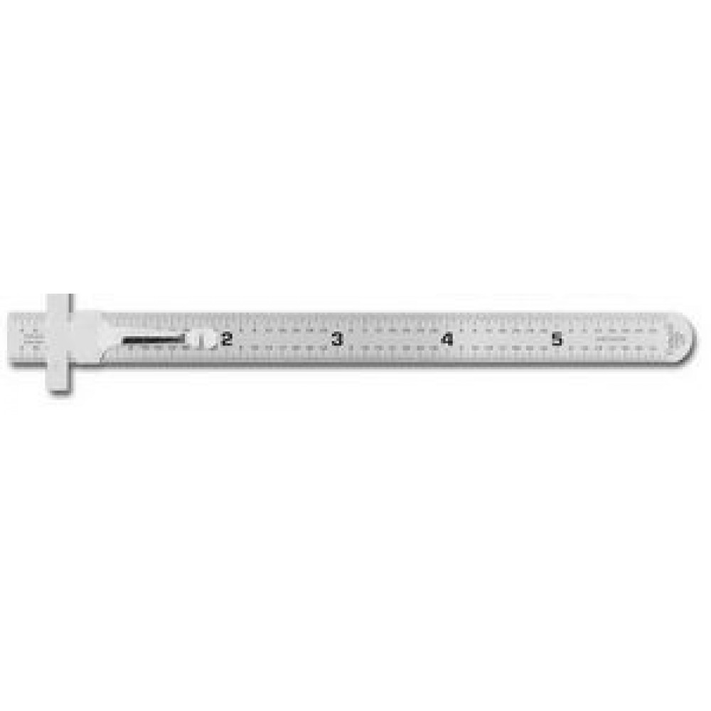 Stock Pocket Ruler 32nds Over 64ths (6.25"x.4687") with Logo