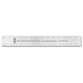 2 Sided Stainless Steel Architectural Ruler (7.25"x1.125") with Logo