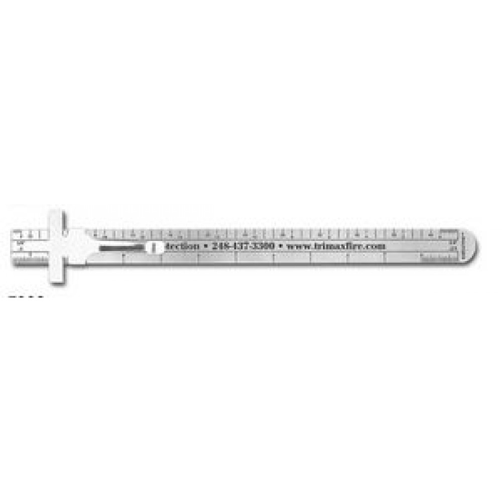 2 Sided Stainless Steel Architectural Ruler (6.25"x.468") with Logo