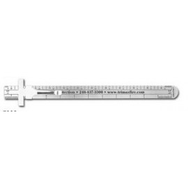 2 Sided Stainless Steel Architectural Ruler (6.25"x.468") with Logo