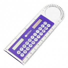 Logo Branded Solar Powered Transparent Ruler Calculator With Magnifier