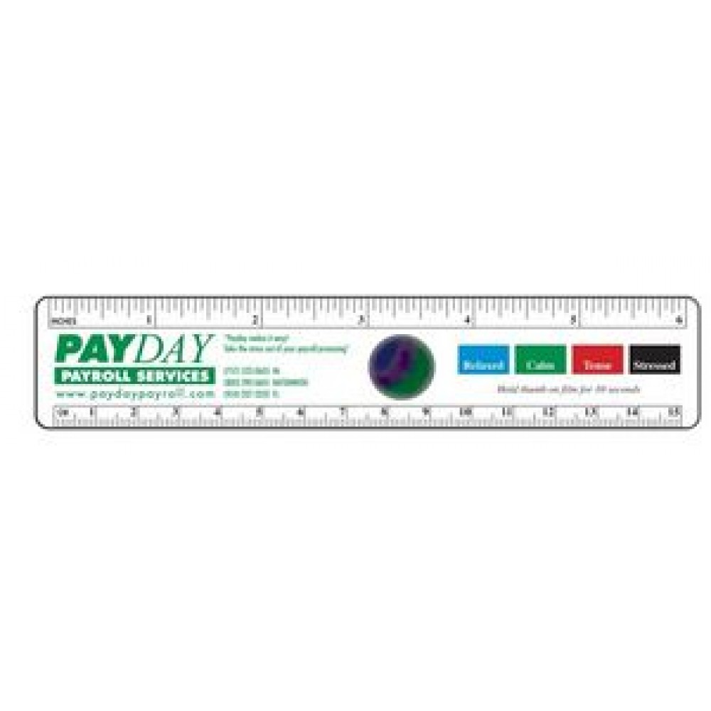 Standard Stress Ruler w/ Stress Crystal Custom Imprinted Standard Stress Ruler w/ Stress Crystal Custom Imprinted