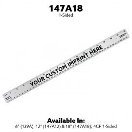 1-Sided 18" Aluminum Ruler with Logo