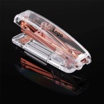 Customized Clear Rose Gold Desk Stapler with 100 Staples for Office Accessories