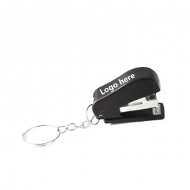 Mini Desktop Stapler W/ Key Chain with Logo