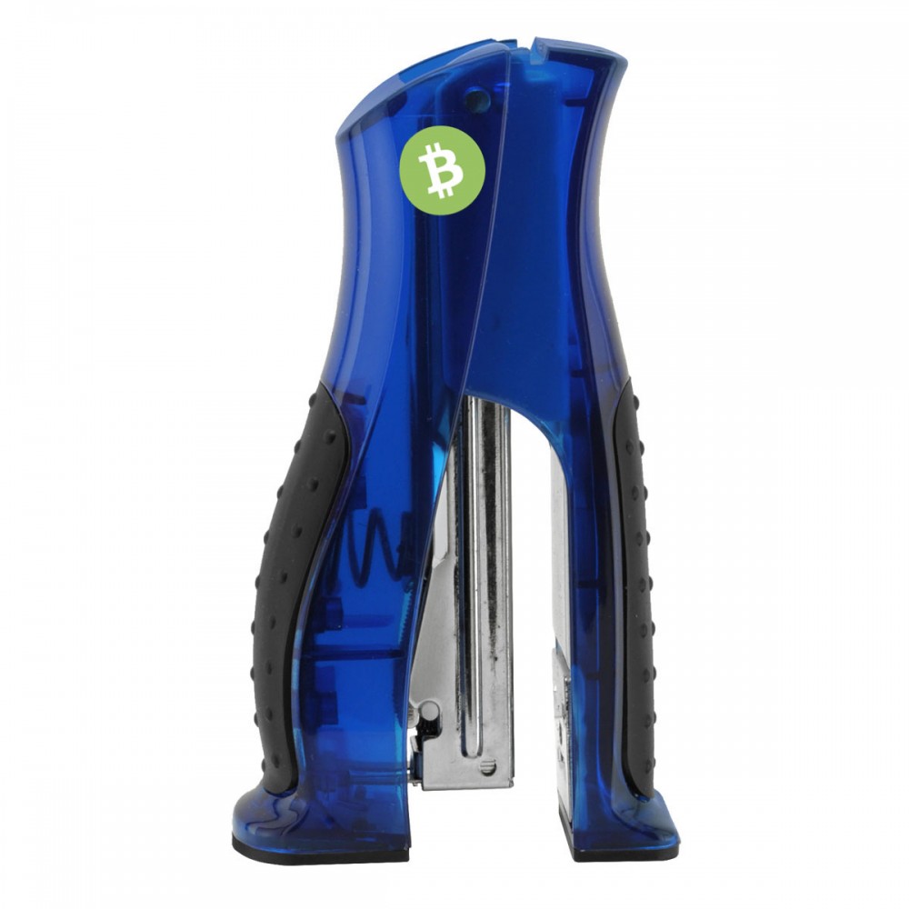 Stand-Up Translucent Stapler w/Rubberized Grip Handles Personalized Stand-Up Translucent Stapler w/Rubberized Grip Handles Personalized