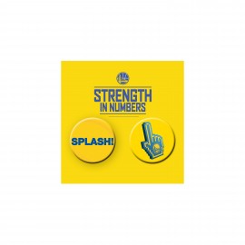 Button Card (4" x 4" Card w/ 2 - 1.5" Buttons) with Logo