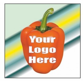 Personalized Orange Bell Pepper Square Badge/Button (2 1/2" Square)