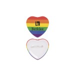Personalized Pride Heart Shaped Button