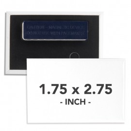 1.75 X 2.75 Inch Rectangle Wearable Clothing Magnet Buttons with Logo  1.75 X 2.75 Inch Rectangle Wearable Clothing Magnet Buttons with Logo