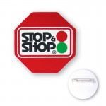 Octagon Shape Plastic Button (2") Custom Imprinted